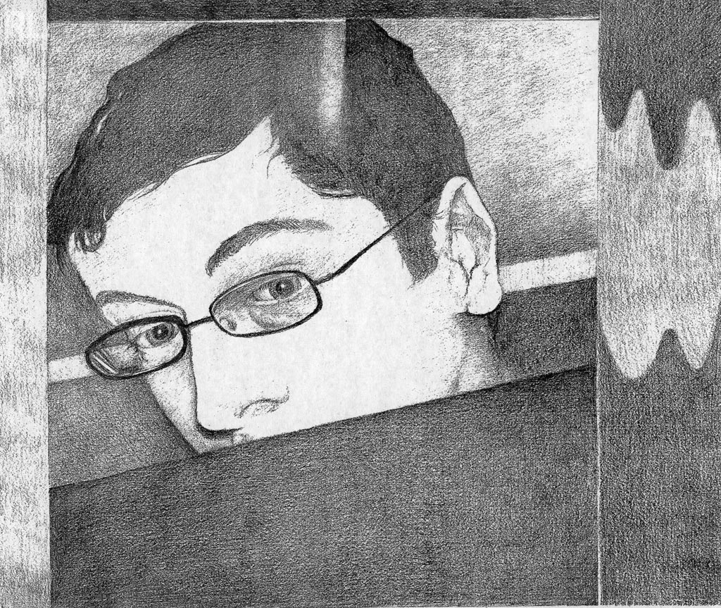 Enlightenment - Self Portrait 1 - acrylic